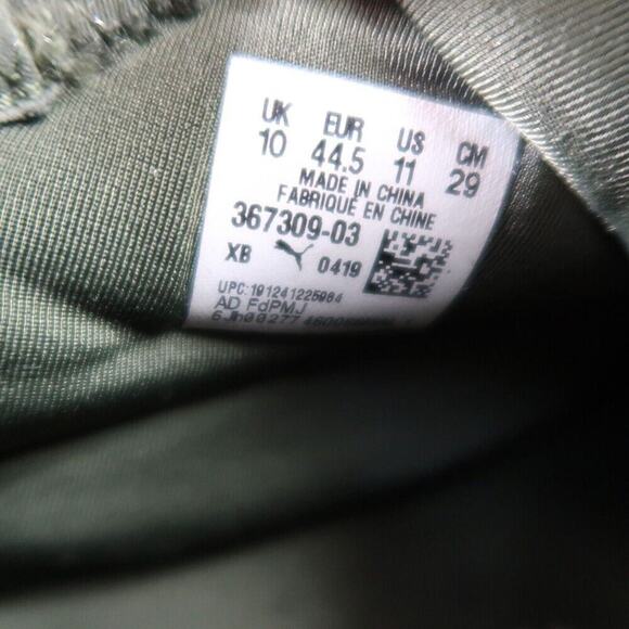 Puma Shoes Mens 11 Athletic Trainers Electron Street Sneaker Green Gym Running - Picture 13 of 14